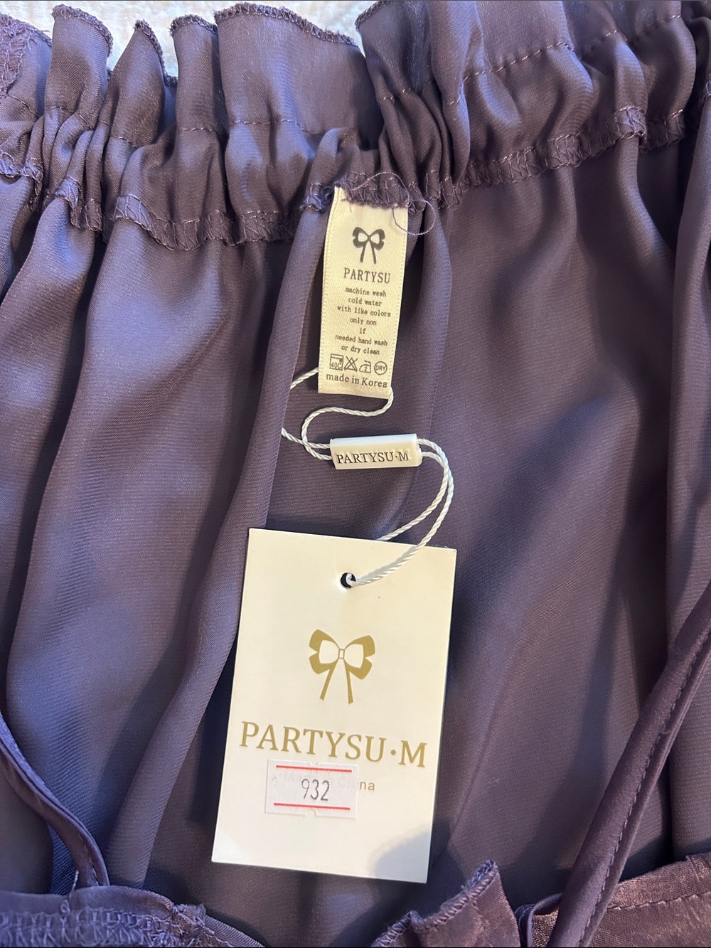 Purple Satin Slip Dress - Picture 2 of 4